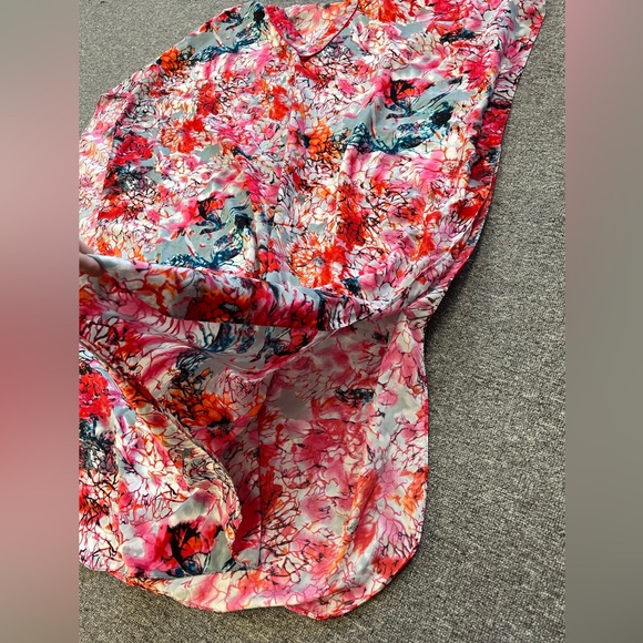 Vintage Winlar Floral Multicolor Kaftan Poncho Cover-Up Dress O/S‎ Boho Festival - Picture 5 of 8